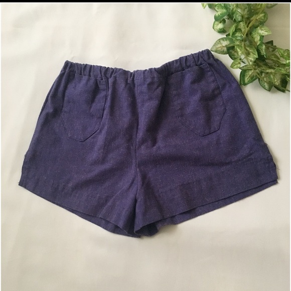 Handmade Purple Mini Shorts - Picture 2 of 5